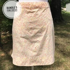 American Eagle Yellow Floral Skirt Size 14